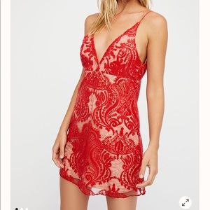 Free People Night Shimmers Mini Dress